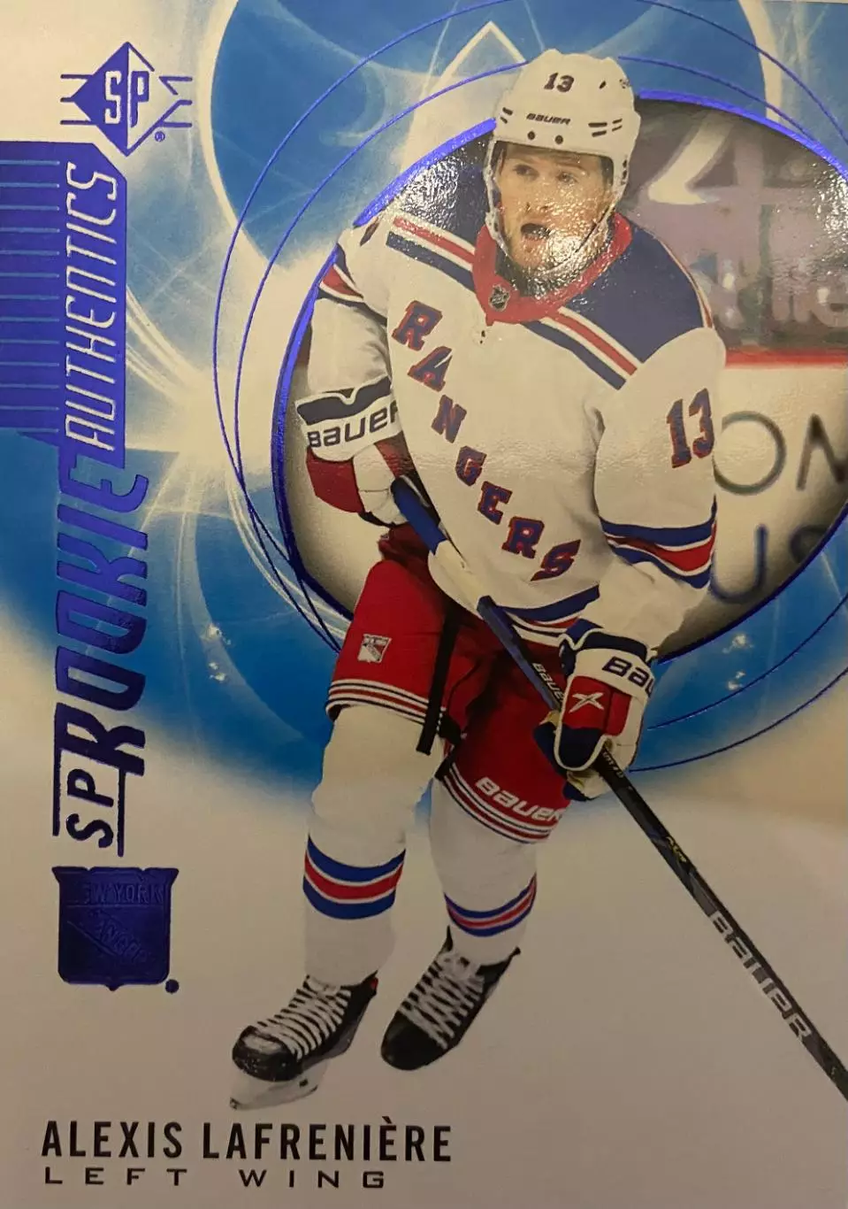 Хоккей. Карточка Алексис Лафреньер New York Rangers/Нью-Йорк Рейнджерс НХЛ/NHL