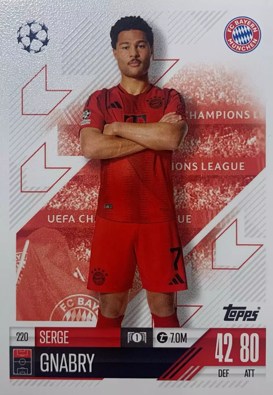 Карточка Serge Gnabry/Серж Гнабри Бавария, Арсенал,Вердер Лига Чемпионов 2024-25