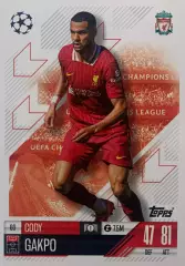 Футбол Карточка Cody Gakpo/Коди Гакпо Ливерпуль,ПСВ Лига Чемпионов 2024-25 TOPPS