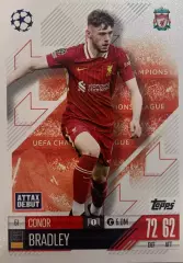 Футбол. Карточка Conor Bradley/Конор Брэдли Ливерпуль Лига Чемпионов 2024-25