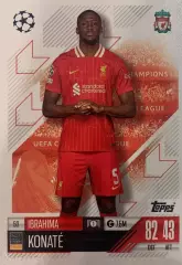 Футбол Карточка Ибраима Конате Ливерпуль,РБ Лейпциг Лига Чемпионов 2024-25 TOPPS