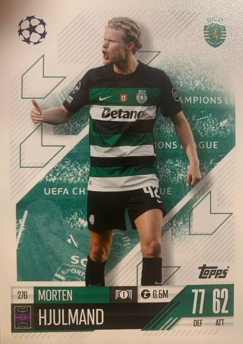 Футбол. Карточка Мортен Юльманн Спортинг, Лечче Лига Чемпионов 2024-25 TOPPS