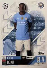 Футбол. Карточка Jeremy Doku/Жереми Доку Манчестер Сити Лига Чемпионов 2024-25
