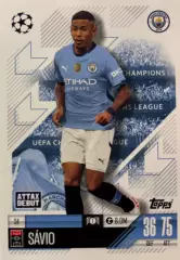 Футбол Карточка Savio/Савиньо Манчестер Сити,Жирона Лига Чемпионов 2024-25 TOPPS