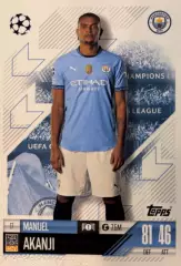 Карточка Мануэль Аканджи Манчестер Сити,Боруссия Дортмунд Лига Чемпионов 2024/25