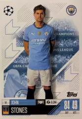 Футбол Карточка Джон Стоунз Манчестер Сити, Эвертон Лига Чемпионов 2024/25 TOPPS
