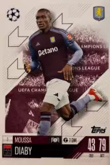 Футбол. Карточка Мусса Диаби Астон Вилла, Пари Сен-Жермен Лига Чемпионов 2024-25