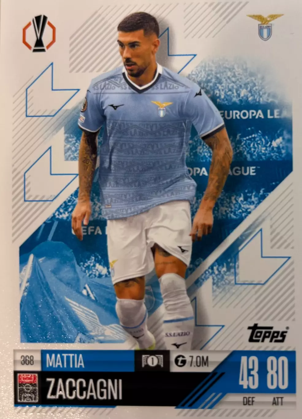 Карточка Mattia Zaccagni/Маттиа Дзакканьи Лацио, Верона Лига Европы 2024-25