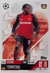 Футбол. Карточка Джереми Фримпонг Байер 04, Ливерпуль Лига Чемпионов 2024-25