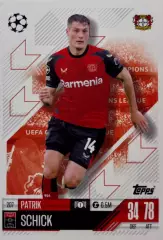 Футбол. Карточка Патрик Шик Байер 04, РБ Лейпциг, Рома Лига Чемпионов 2024/25