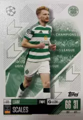 Футбол. Карточка Liam Scales/Лиам Скейлз Селтик Лига Чемпионов 2024/25 TOPPS