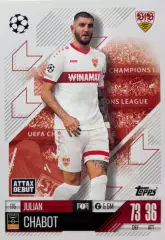 Футбол. Карточка Джефф Шабо Штутгарт, Кельн, Специя Лига Чемпионов 2024/25 TOPPS