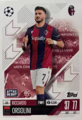 Футбол. Карточка Риккардо Орсолини Болонья,Аталанта Лига Чемпионов 2024/25 TOPPS
