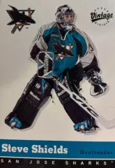 Хоккей. Карточка Steve Shields/Стив Шилдс San Jose Sharks/Сан-Хосе Шаркс НХЛ/NHL
