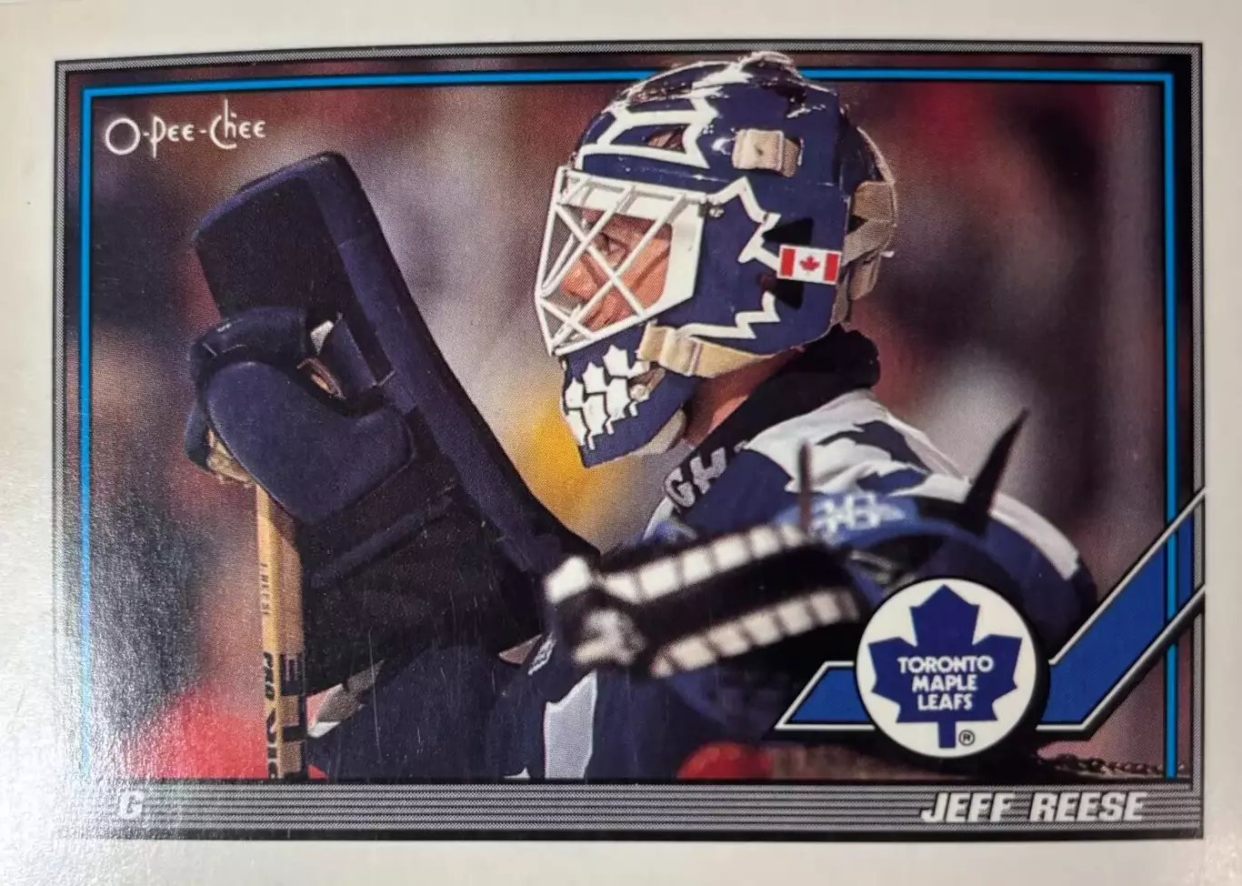 Хоккей. Карточка Jeff Reese - Джефф Риз Toronto Maple Leafs - Торонто НХЛ/NHL