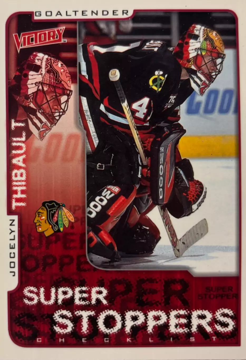 Хоккей Карточка Jocelyn Thibault-Жослен Тибо Chicago Blackhawks - Чикаго НХЛ/NHL