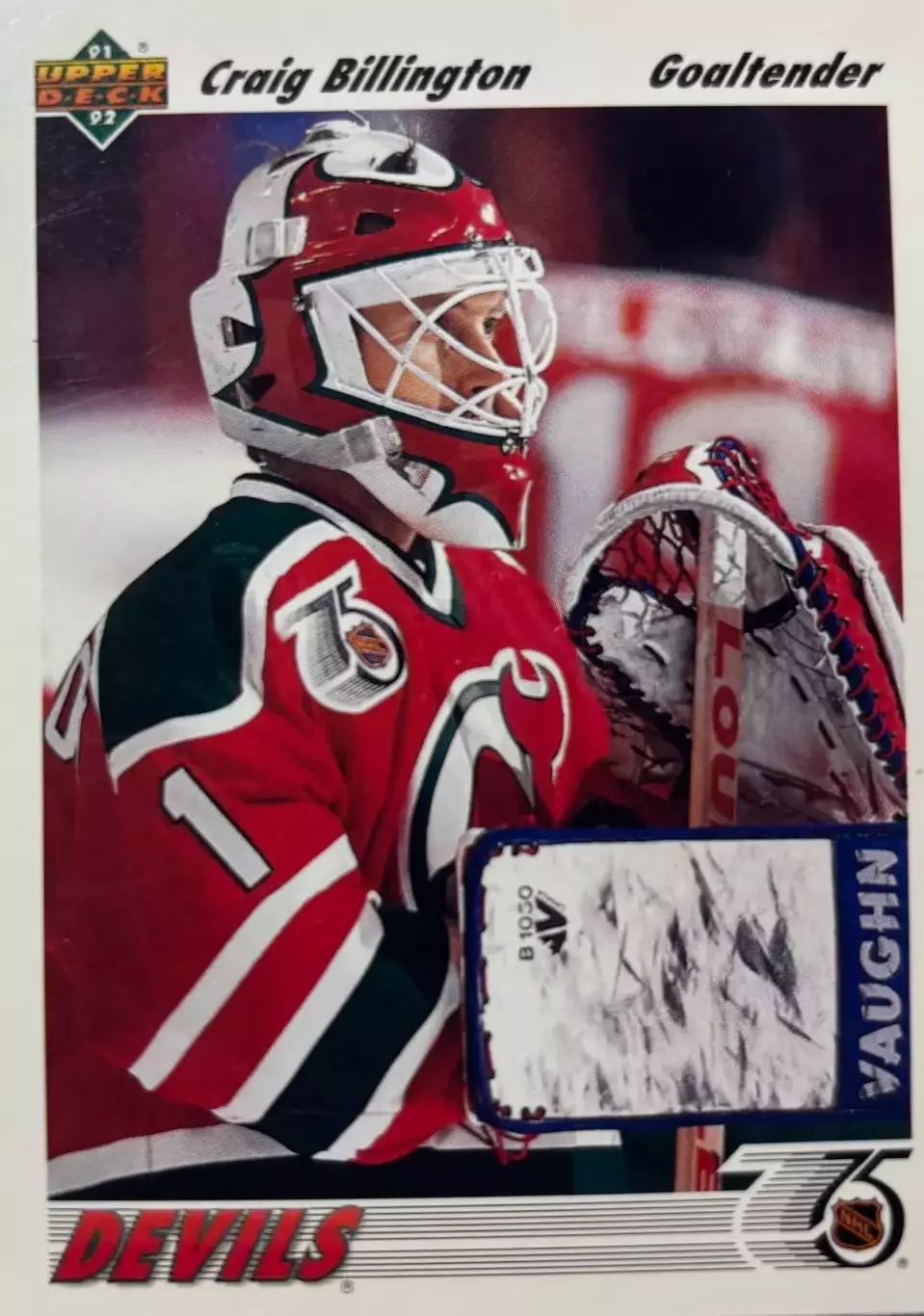 Карточка Craig Billington-Крэйг Биллингтон New Jersey Devils/Нью-Джерси НХЛ/NHL