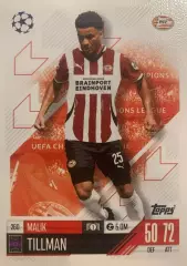 Футбол. Карточка Малик Тилльман ПСВ, Байер 04 Лига Чемпионов 2024/25 TOPPS