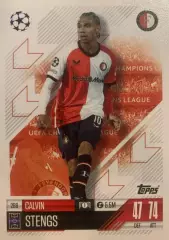 Футбол. Карточка Кэлвин Стенгс Фейеноорд, Пиза, ПСВ Лига Чемпионов 2024/25 TOPPS