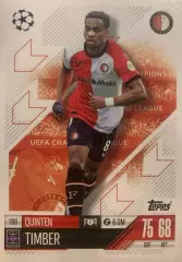 Футбол. Карточка Квинтен Тимбер Фейеноорд, Марсель Лига Чемпионов 2024/25 TOPPS