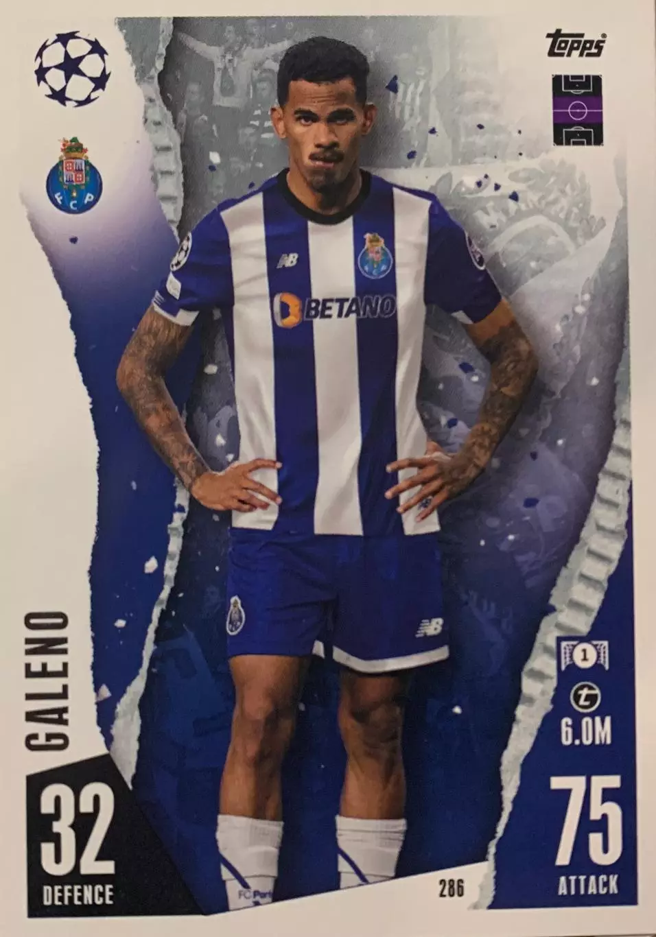 Футбол. Карточка Galeno/Вендерсон Галено FC Porto/Порту Лига Чемпионов 2023-24