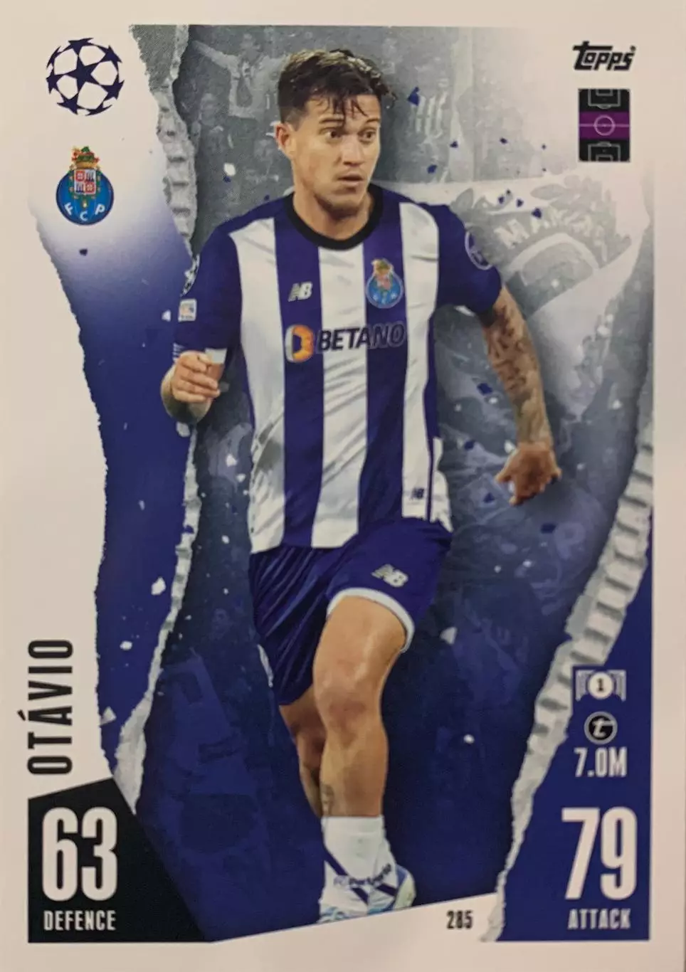 Футбол. Карточка Otavio/Отавио Порту Лига Чемпионов 2023-24 TOPPS