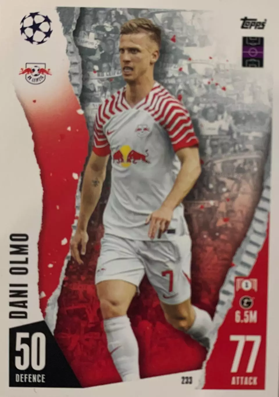 Футбол Карточка Dani Olmo/Дани Ольмо РБ Лейпциг,Барселона Лига Чемпионов 2023-24