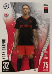 Футбол. Карточка Ноа Окафор Ред Булл Зальцбург, Милан Лига Чемпионов 2023-24