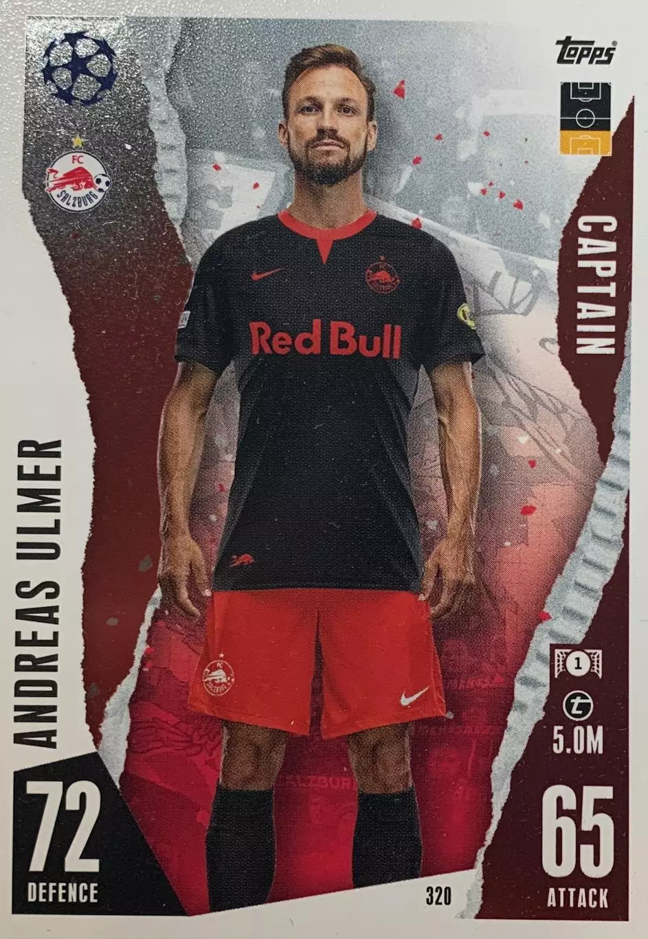 Футбол. Карточка Андреас Ульмер Ред Булл Зальцбург Лига Чемпионов 2023-24 TOPPS