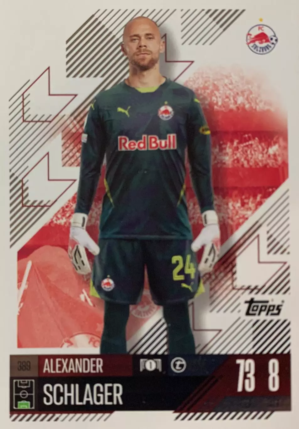 Футбол. Карточка Александер Шлагер Ред Булл Зальцбург Лига Чемпионов 2024-25