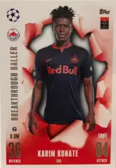 Футбол. Карточка Карим Конате Ред Булл Зальцбург Лига Чемпионов 2023-24 TOPPS