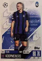 Футбол. Карточка Тен Копмейнерс Аталанта, Ювентус Лига Чемпионов 2024/25 Topps