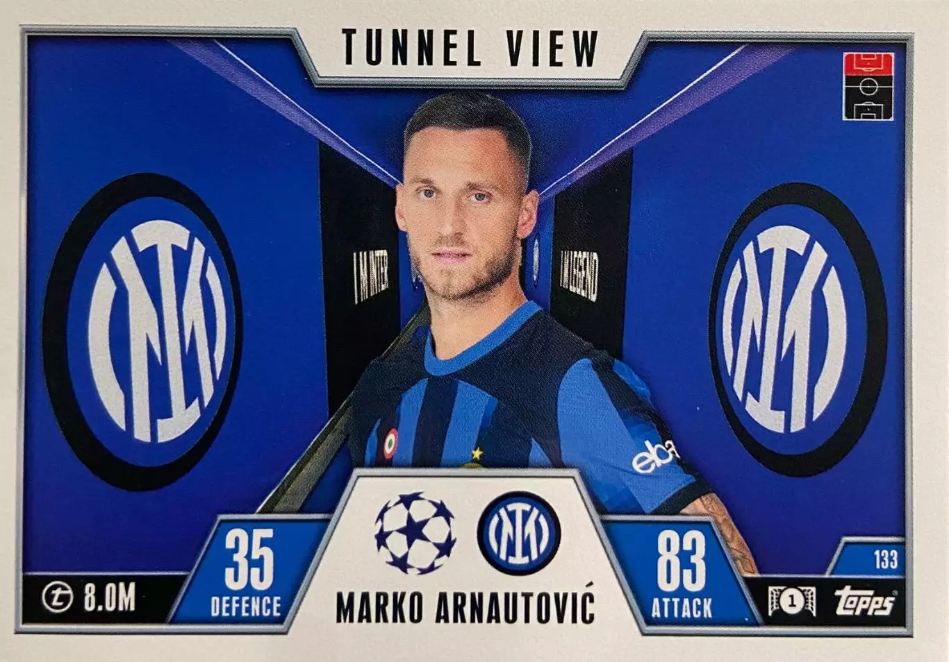 Футбол. Карточка Марко Арнаутович Интер, Вест Хэм Юнайтед Лига Чемпионов 2023/24