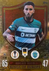 Футбол. Карточка Гонсалу Инасиу Спортинг Лиссабон Лига Европы 2023-24 TOPPS
