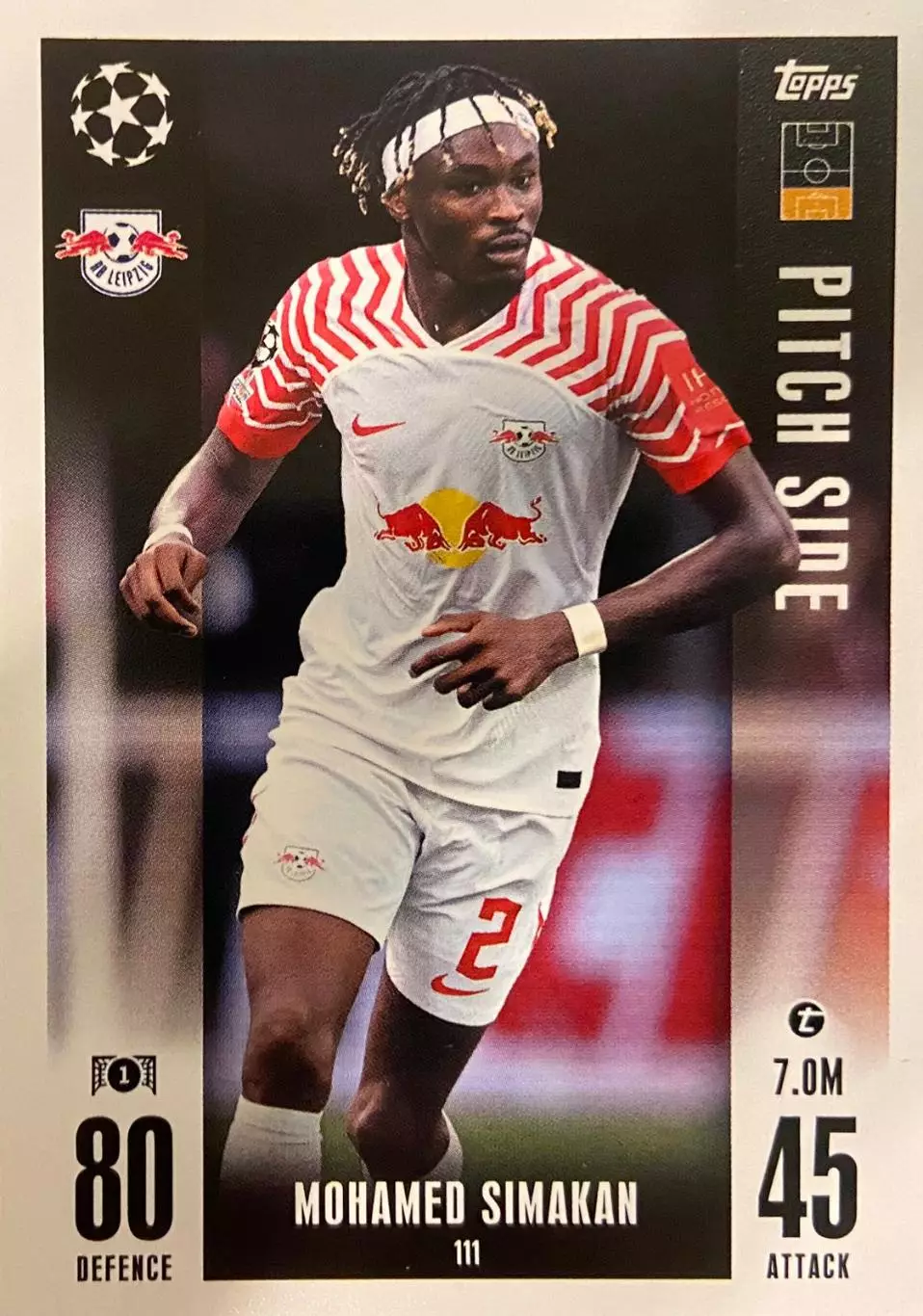 Футбол. Карточка Мохамед Симакан Лейпциг, Страсбур Лига Чемпионов 2023/24 TOPPS