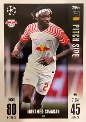 Футбол. Карточка Мохамед Симакан Лейпциг, Страсбур Лига Чемпионов 2023/24 TOPPS