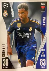 Футбол. Карточка Rodrygo/Родриго Реал Мадрид,Сантос Лига Чемпионов 2023/24 TOPPS
