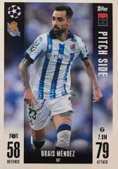 Футбол. Карточка Браис Мендес Реал Сосьедад Лига Чемпионов 2023-24 TOPPS