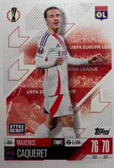 Футбол. Карточка Максанс Какре Олимпик Лион, Страсбур Лига Европы 2024/25 TOPPS