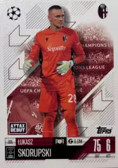 Футбол. Карточка Лукаш Скорупский Болонья, Рома,Рух Лига Чемпионов 2024/25 TOPPS