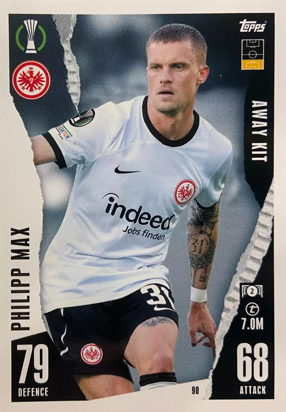 Футбол Карточка Philipp Max/Филипп Макс Айнтрахт, ПСВ Лига Конференций 2023/24