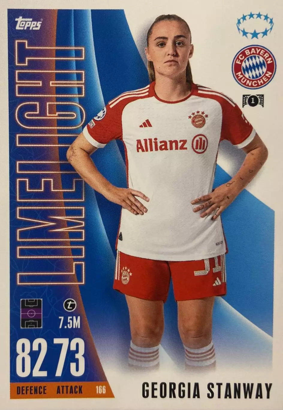 Футбол. Карточка Georgia Stanway/Джорджия Стануэй Бавария,Манчестер Сити 2023-24