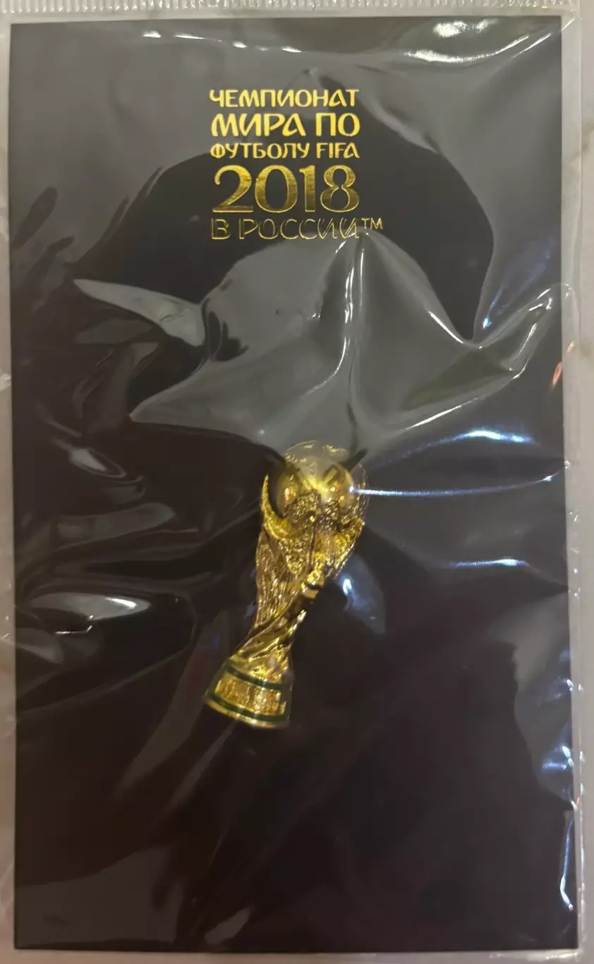 Футбол. Значок Чемпионат мира по футболу 2018 Россия Эмблема - кубок