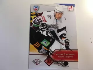 Хоккей. Карточка Каспарс Даугавиньш Динамо Рига КХЛ сезон 2012-2013 SeReal