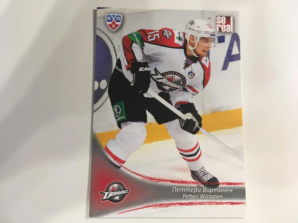 Хоккей. Карточка Петтери Виртанен Донбасс Донецк КХЛ/KHL сезон 2013-2014 SeReal