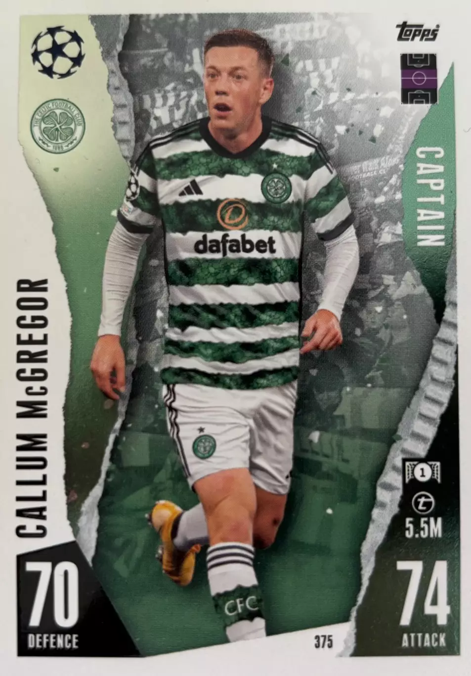 Карточка Callum McGregor/Каллум Макгрегор Селтик Лига Чемпионов 2023/24 TOPPS