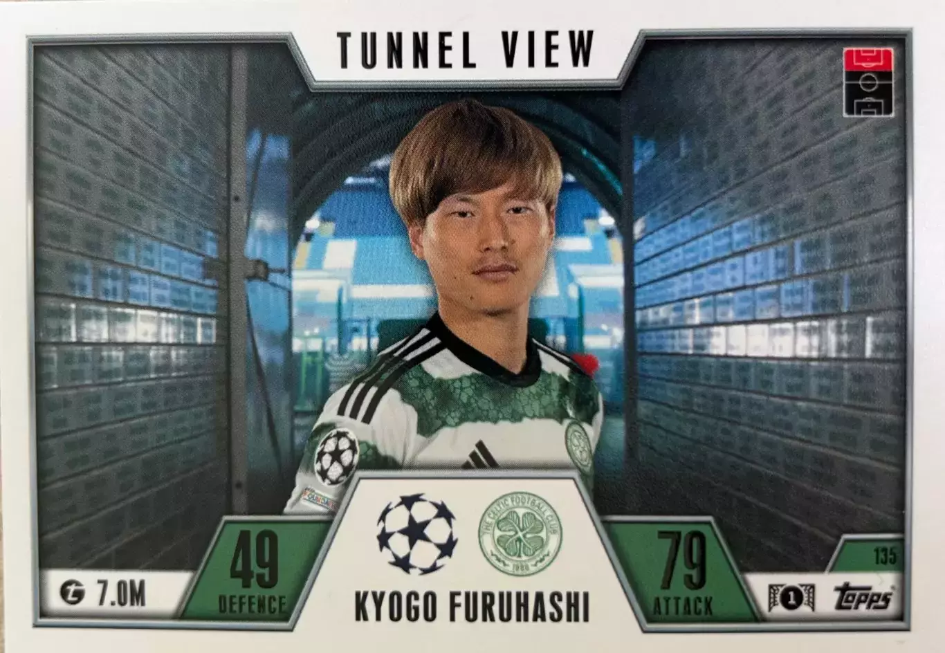 Футбол. Карточка Kyogo Furuhashi / Кего Фурухаси Селтик Лига Чемпионов 2023/24