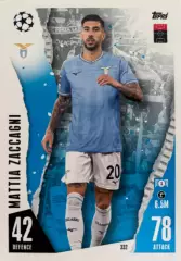Футбол. Карточка Маттиа Дзакканьи Лацио, Верона Лига Чемпионов 2023/24 TOPPS