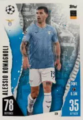 Футбол. Карточка Алессио Романьоли Лацио,Милан,Рома Лига Чемпионов 2023/24 TOPPS