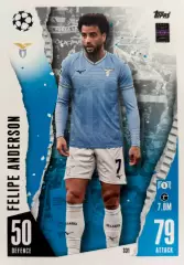 Футбол. Карточка Фелипе Андерсон Лацио, Вест Хэм Чемпионов 2023/24 TOPPS